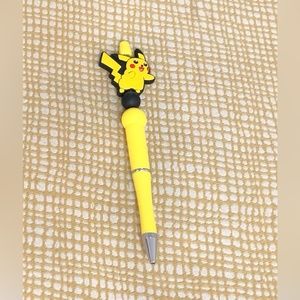Pokémon Pikachu beads pen yelllow . 6”LX 1” W